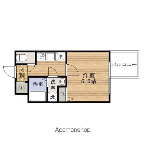 エスリードHOMMACHIレジデンス(1K/6階)の間取り写真