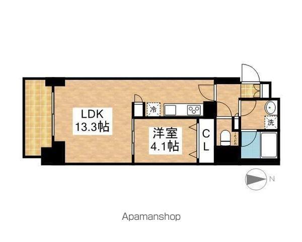プレサンス広小路通葵(1LDK/14階)の間取り写真