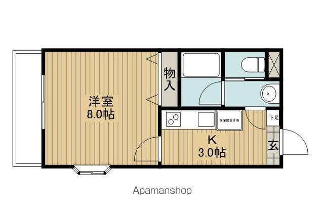 コーポリトルリバー(1K/1階)の間取り写真
