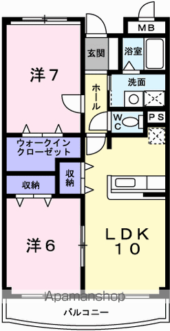 フラッツ・アイ2(2LDK/3階)の間取り写真