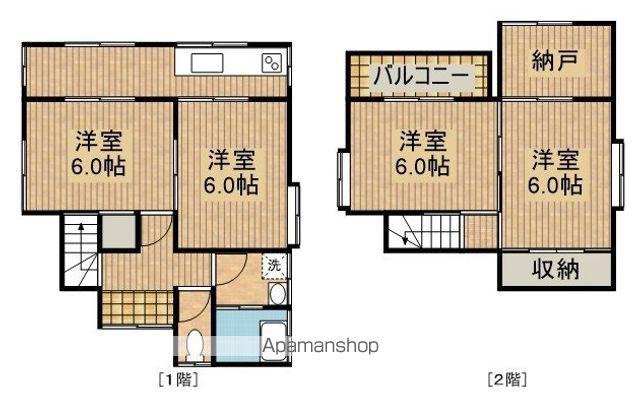 日豊本線 佐土原駅 徒歩9分 2階建 築45年(4K)の間取り写真