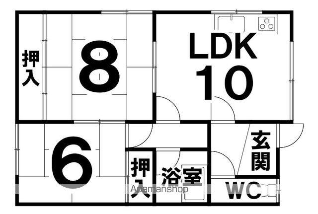 カネコウ光陽ハイツ(2LDK/2階)の間取り写真
