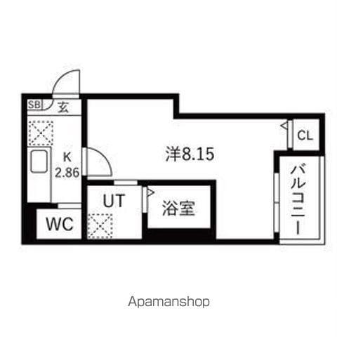 JACK JOSUIⅠ(1K/2階)の間取り写真