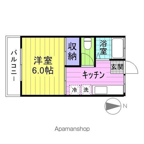 アメニティーハイツ(1K/1階)の間取り写真