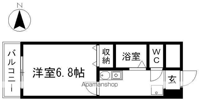 クレスト泉(1K/5階)の間取り写真