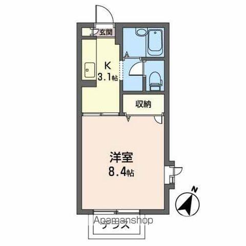 プリマヴェーラ(1K/1階)の間取り写真