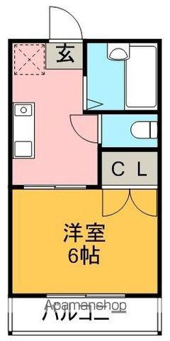 ウイング ハイツ(1K/1階)の間取り写真