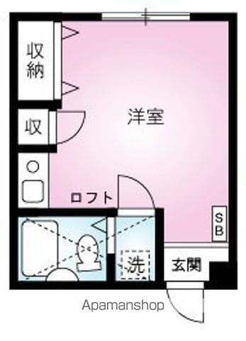 セゾンクレール(ワンルーム/2階)の間取り写真
