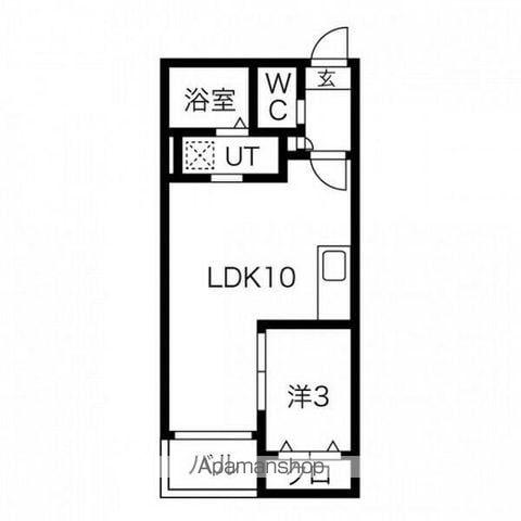 WARREN ENMEI Ⅰ(1LDK/1階)の間取り写真