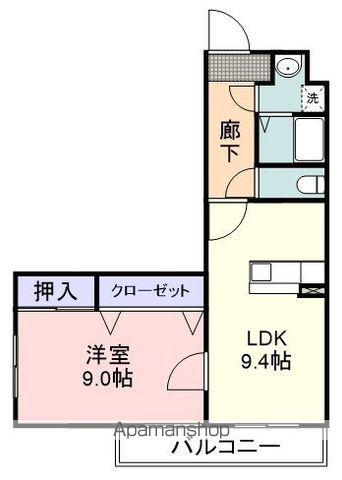 ポローニア北番町(1LDK/5階)の間取り写真