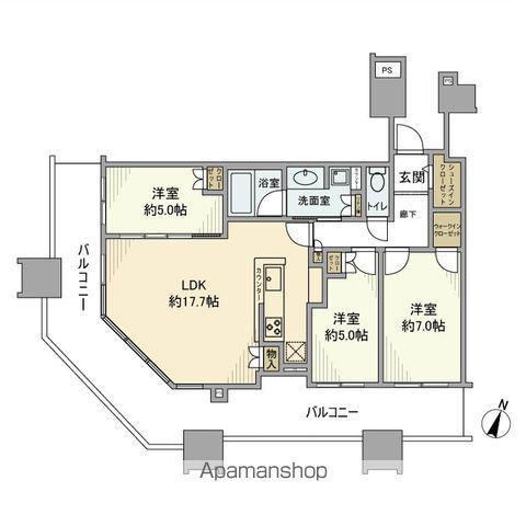 サウスゲートタワー川口(3LDK/3階)の間取り写真