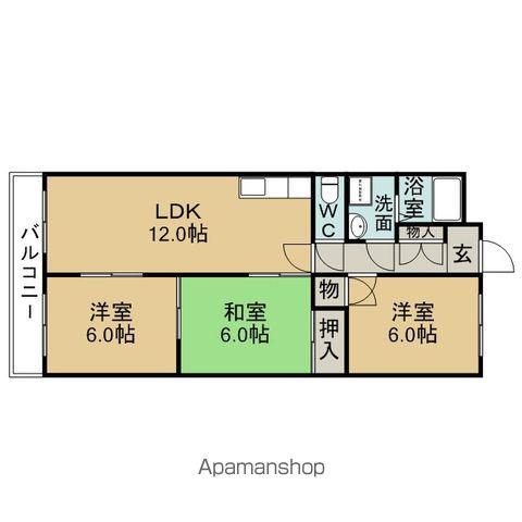 サンシャインヒル(3LDK/4階)の間取り写真