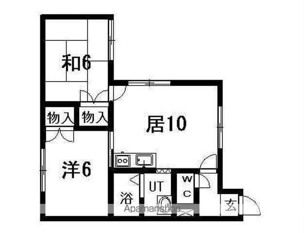 ビューティー43A(2LDK/2階)の間取り写真