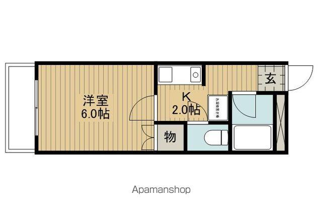 サンベルクイマイ(1K/3階)の間取り写真
