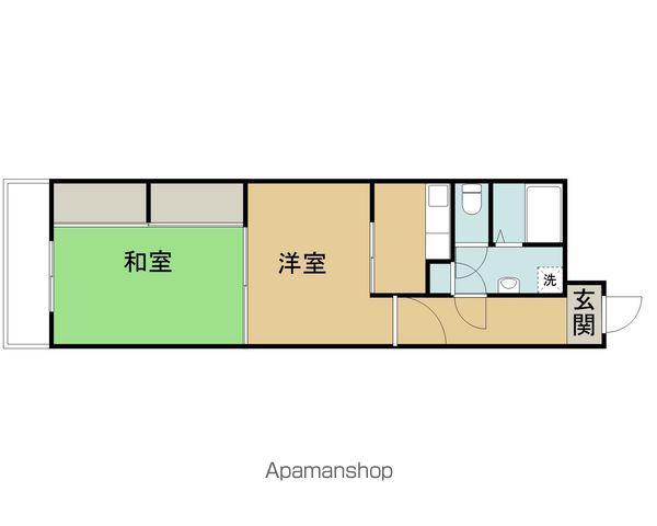 セントラルハイツ(2K/2階)の間取り写真