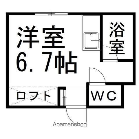 カレージア4(ワンルーム/2階)の間取り写真