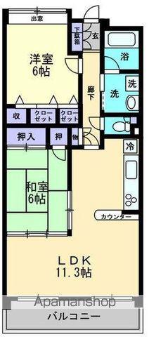 クレールⅡ(2LDK/1階)の間取り写真