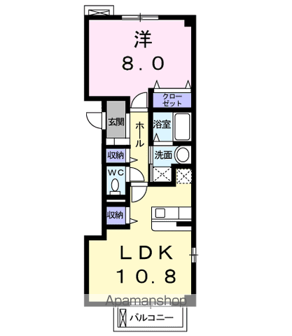 アルカンシエルⅢ(1LDK/2階)の間取り写真