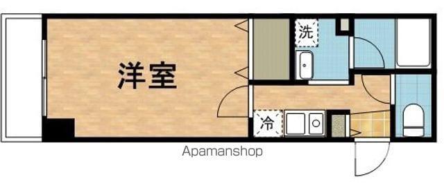 大口ハマコート5(1K/4階)の間取り写真
