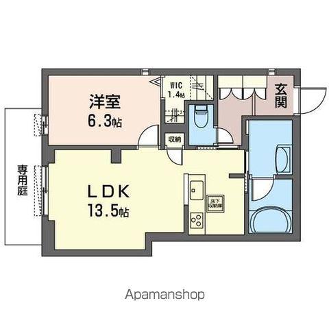ヴィラ ロベリア(1LDK/1階)の間取り写真