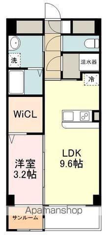 ブランメゾン錦町(1LDK/1階)の間取り写真