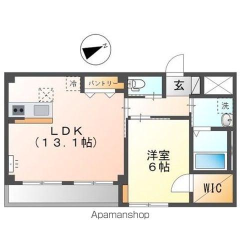 フロンティア(1LDK/1階)の間取り写真