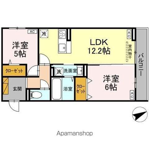 ECLAT(2LDK/3階)の間取り写真