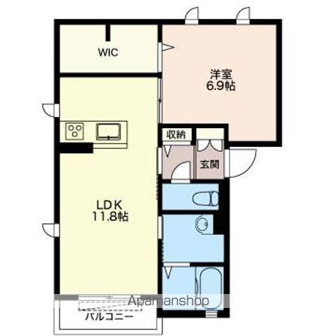 NORDEN・R(1LDK/1階)の間取り写真
