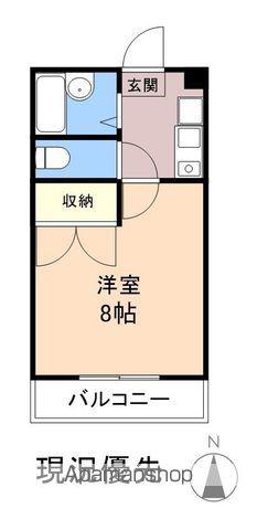 福塩線 横尾駅 徒歩12分 2階建 築30年(1K/1階)の間取り写真