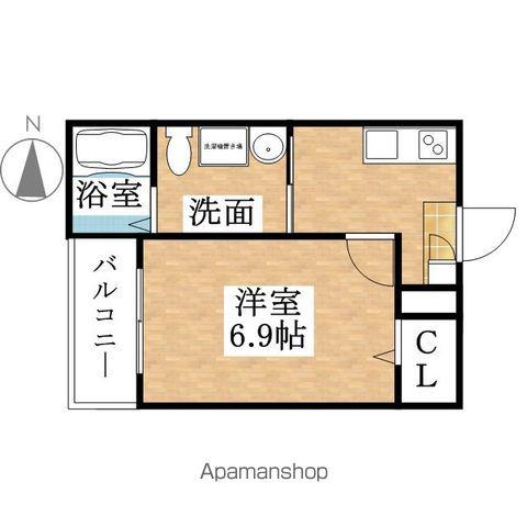 フォンテンブロー笠取町(1K/3階)の間取り写真