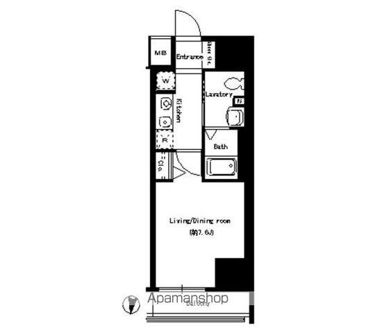 パークアクシス丸の内(1K/5階)の間取り写真