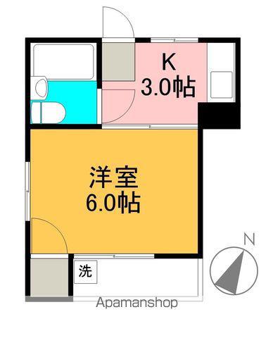 R SIDE(1K/2階)の間取り写真