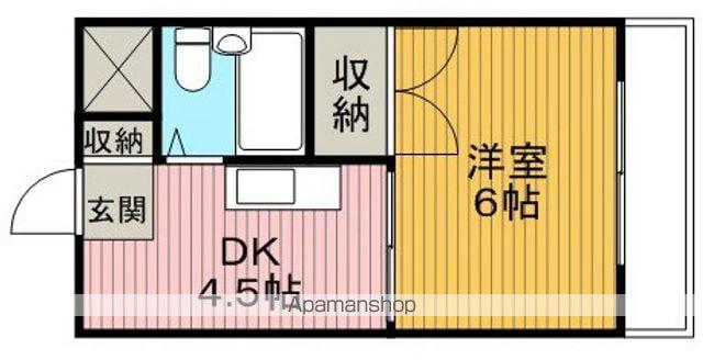 メゾンエアポート(1DK/1階)の間取り写真