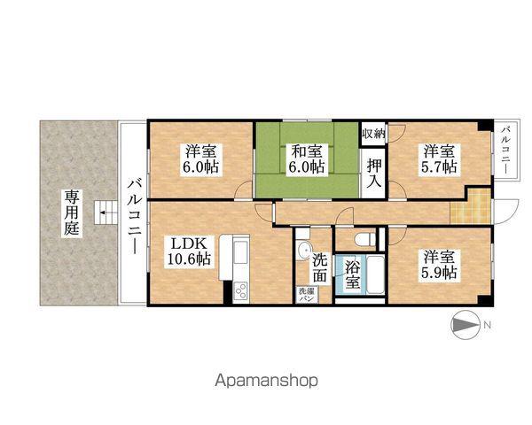THE CHERRY PARK HOMES(4LDK/1階)の間取り写真