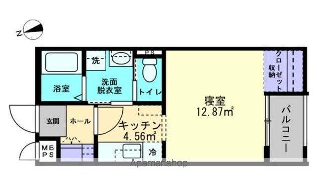 ミュー亀井町(1K/3階)の間取り写真