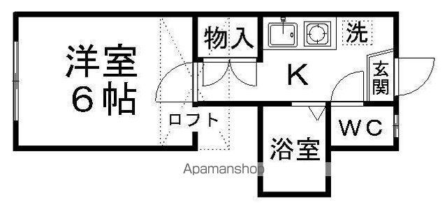 パレス台原第2(1K/1階)の間取り写真