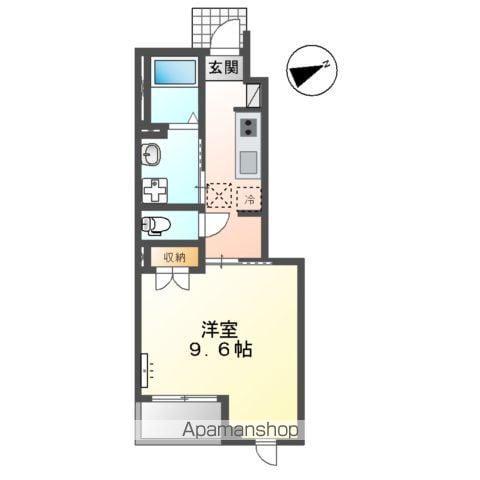 ソレイユ みや(1K/1階)の間取り写真