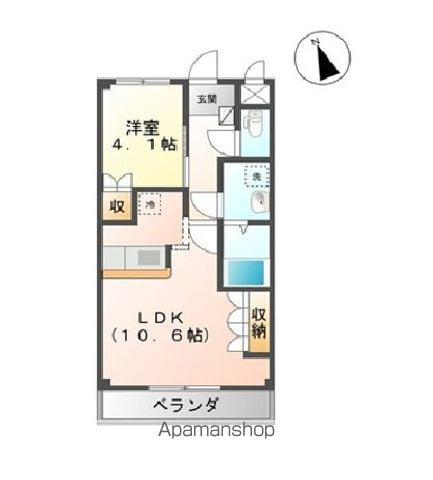 ポルトボナー(1LDK/2階)の間取り写真