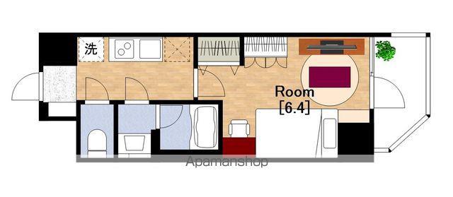 ADVANCE大阪CASA(1K/14階)の間取り写真