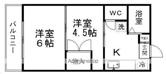 アーバンハイツ上谷刈(2K/1階)の間取り写真