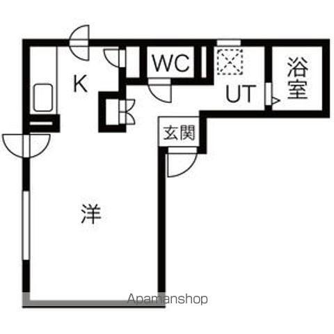 シェラ白石(ワンルーム/1階)の間取り写真