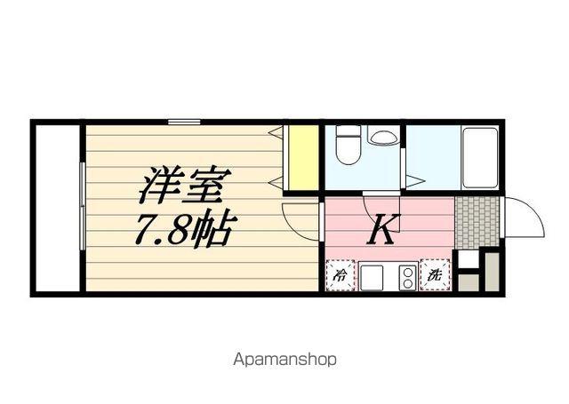 R FIELDS MATSUDOⅢ(1K/2階)の間取り写真
