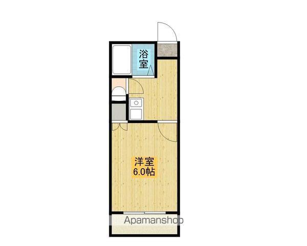 ソサエティ岡山Ⅲ(1K/1階)の間取り写真