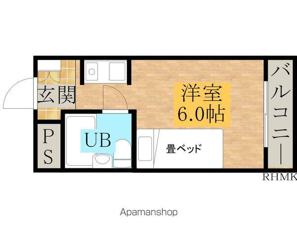 メゾン岸和田(ワンルーム/2階)の間取り写真