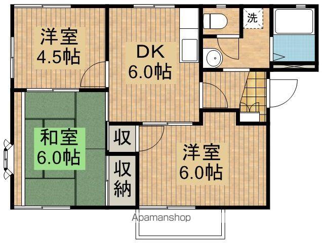 ピアコート松ヶ丘A棟(3DK/2階)の間取り写真