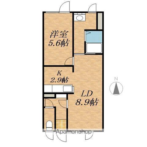 NCウイング緑陽台(1LDK/1階)の間取り写真