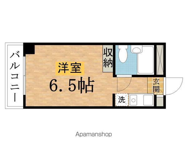 TIKS1(ワンルーム/3階)の間取り写真