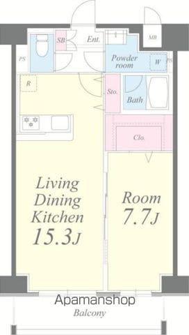 クレシェンテ月島(1LDK/6階)の間取り写真