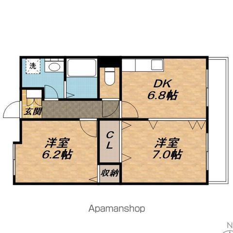 グラン・ボヌール(2DK/3階)の間取り写真