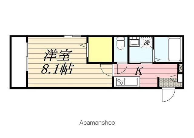 GULARIS(1K/3階)の間取り写真
